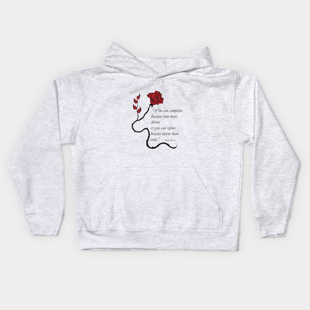 Every rose has its thorn Kids Hoodie by VisionarySerendipity